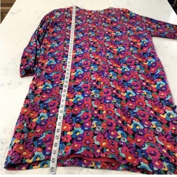 Vintage Carolyne Barton multi color long sleeve dress - Picture 11 of 12